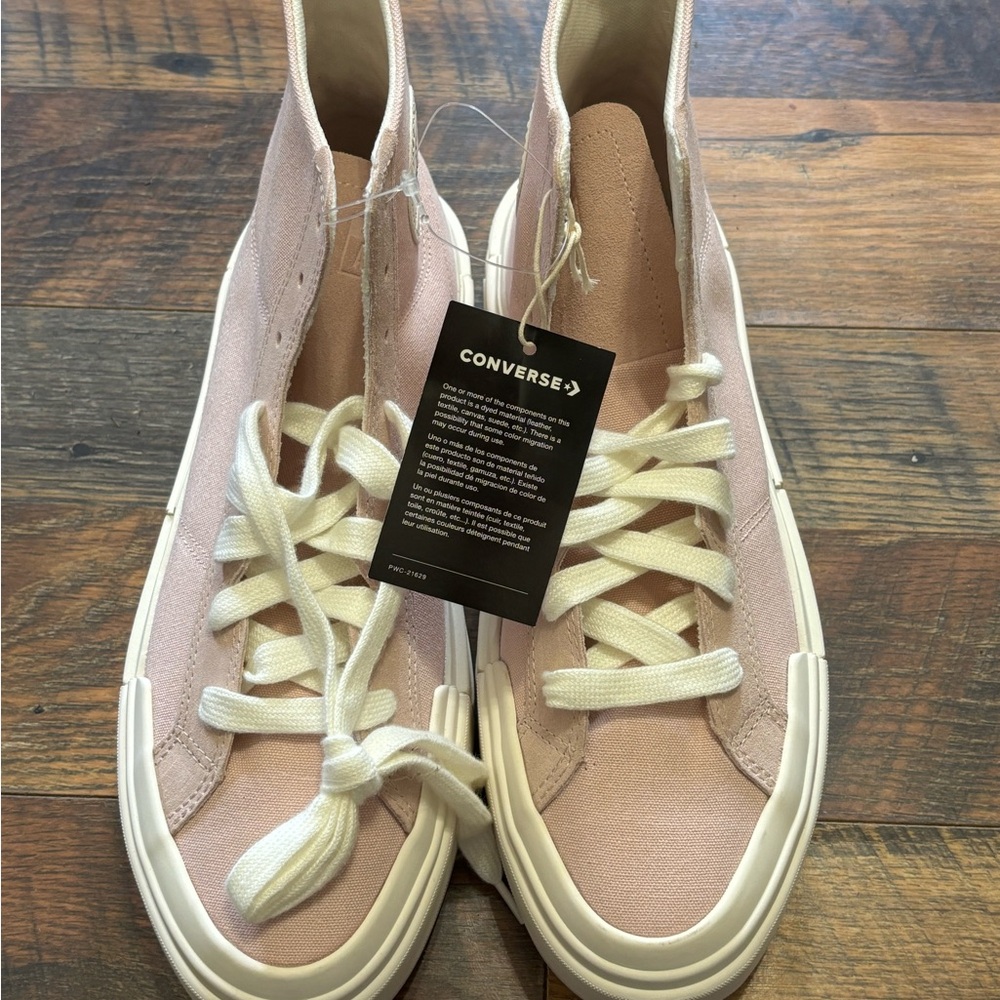 Converse Pink and White Canvas Sneakers